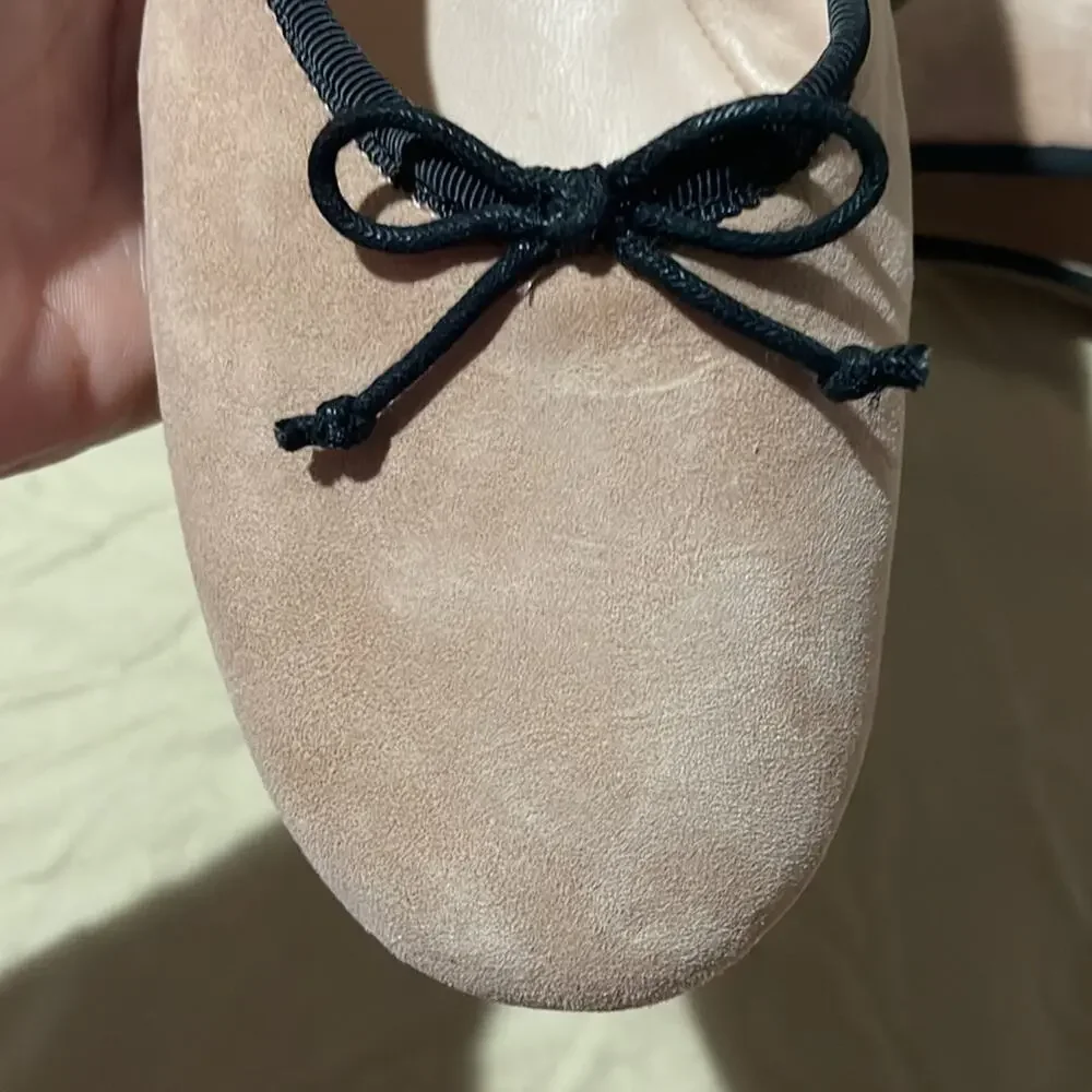 Kate Spade New York Honey Bow Ballerina flats 9.5 light fawn tan back accent nwt